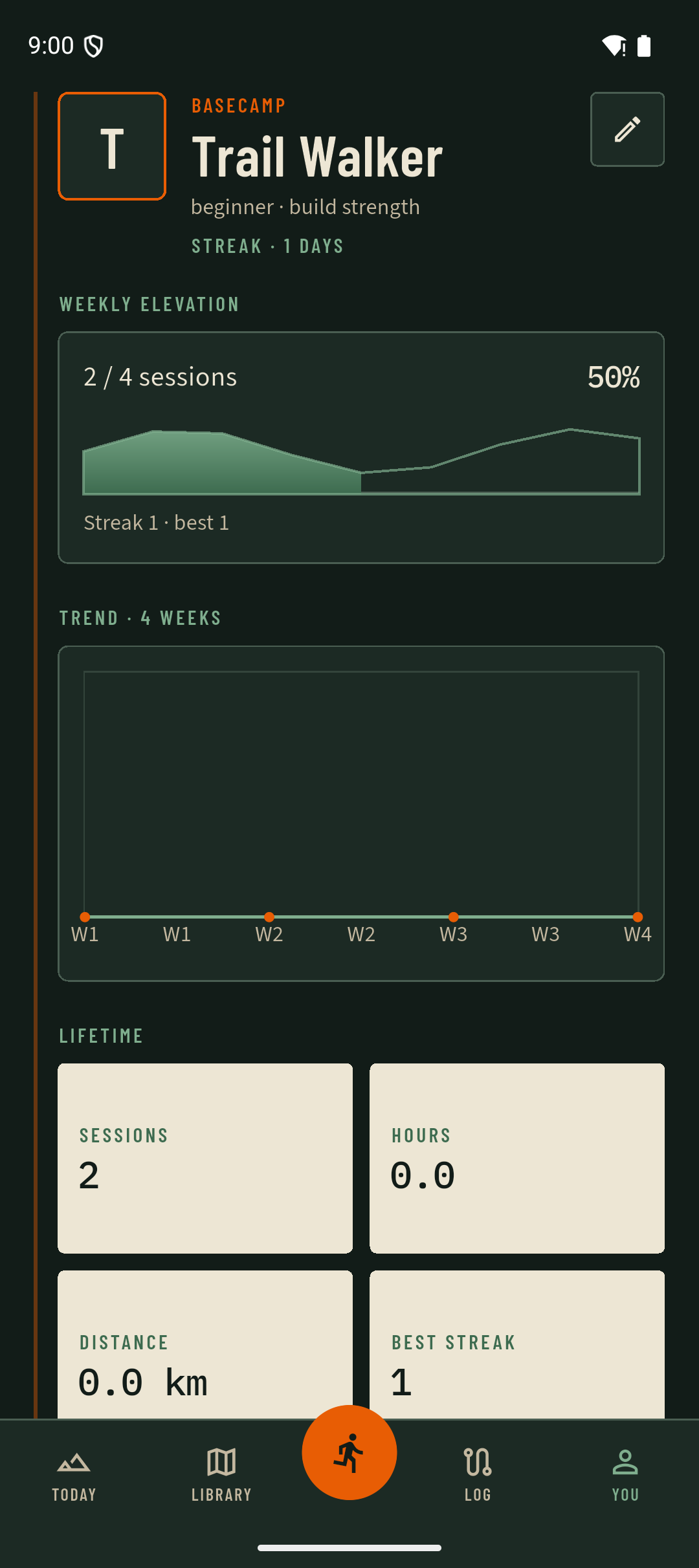Stridefold You screen